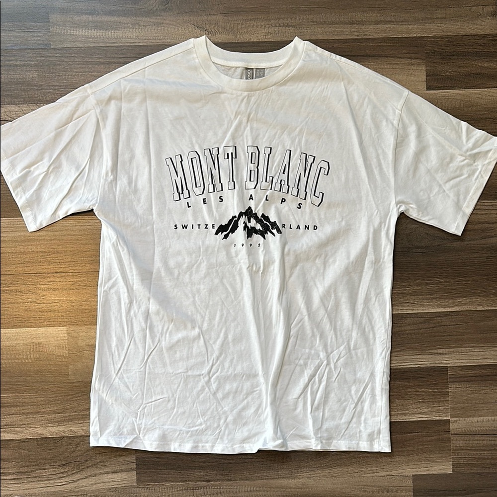 Mont Blanc White Graphic T-Shirt